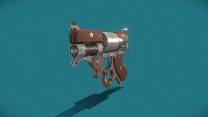 SteamPunk Gun 3D Model