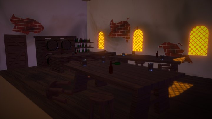 Tavern Scene 3D Model