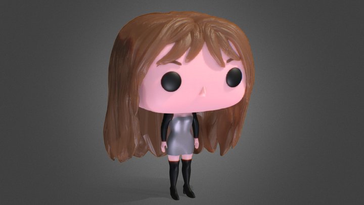 girl funko pop figure 3D Model