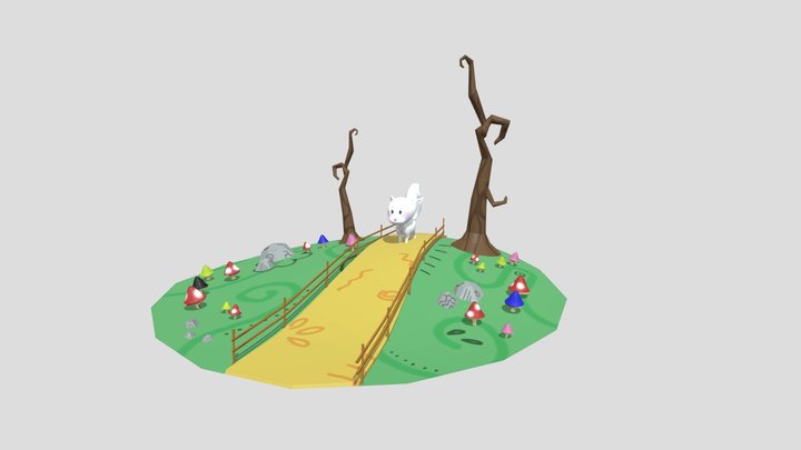 diorama perro de hilda 3D Model