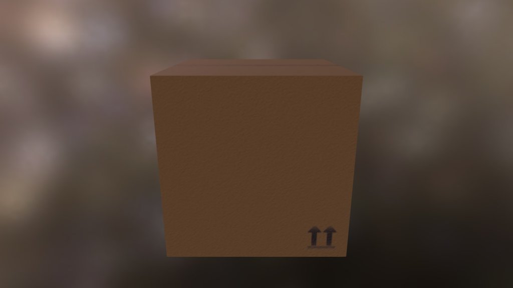 Closed Cardboard Box Flat