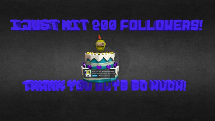 Thank You So Much For 200 Followers! – Kostenloses 3D-Modell STL