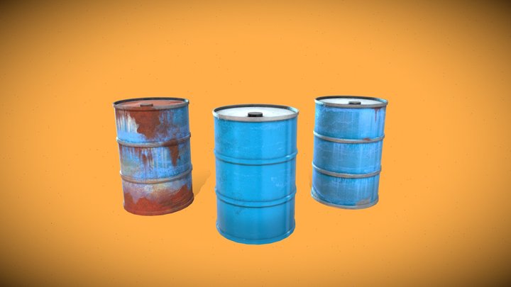 Metal Barrel 3D Model