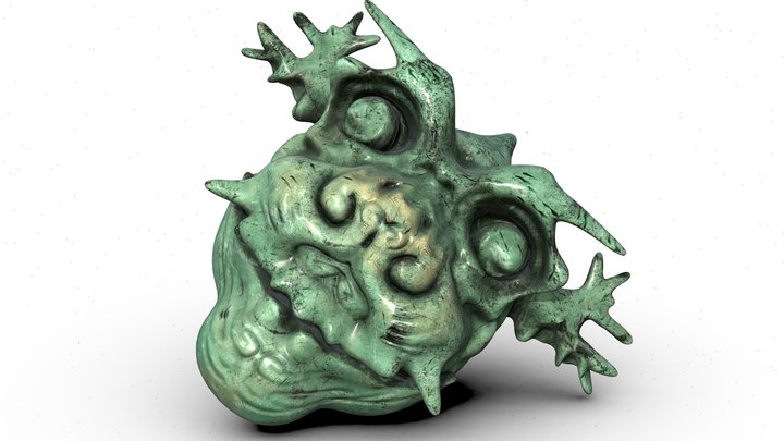 Jade Dragon Head 3D Model