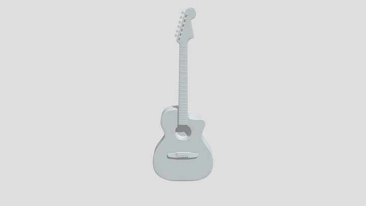 Guitar No Texture 3D Model