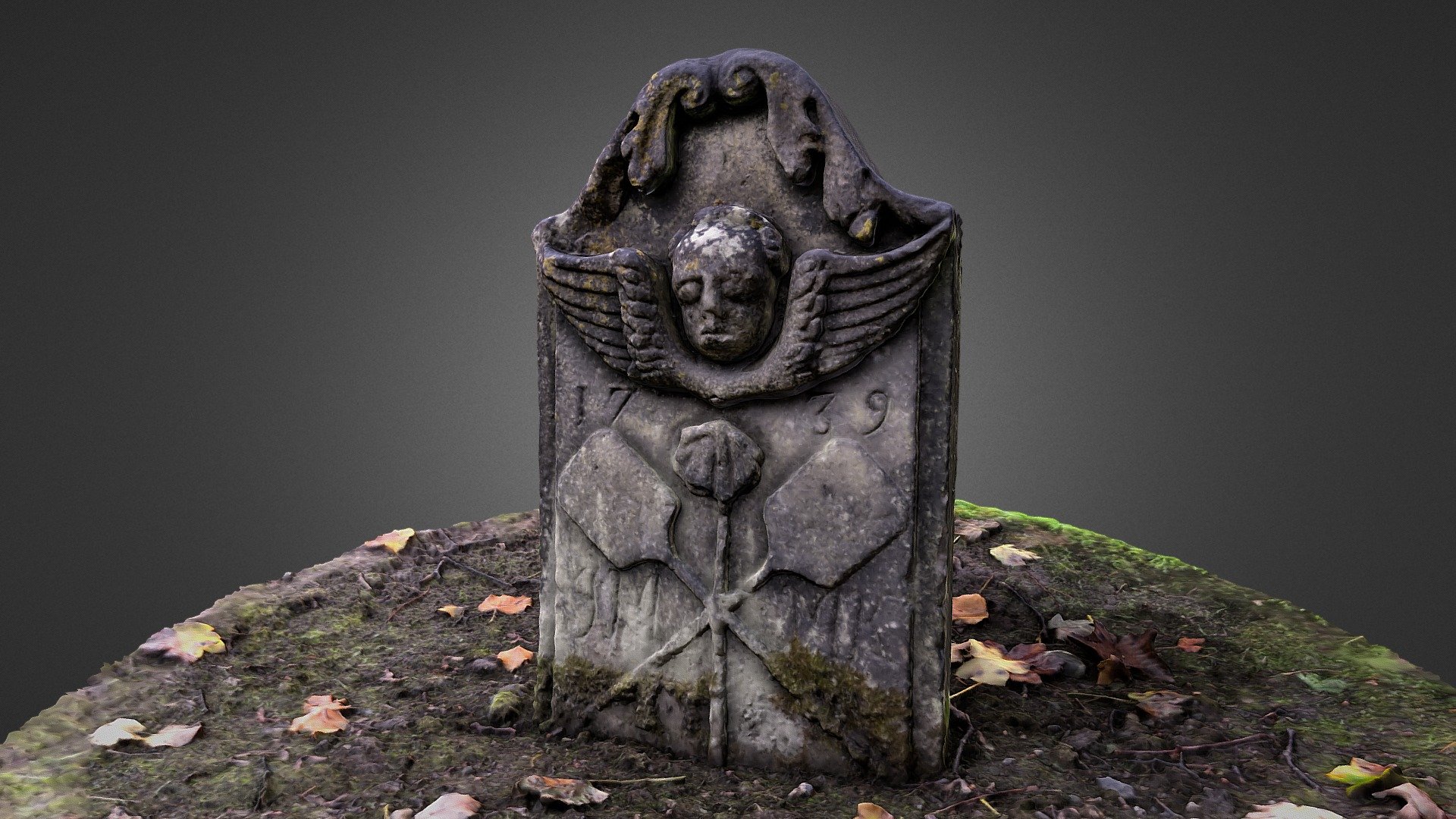 1739 gravestone, Culross, Fife, Scotland
