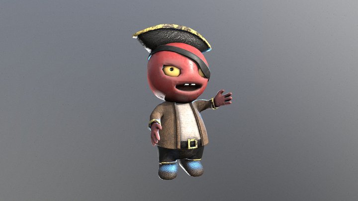 Pirate Demon – Low Poly Character 3D Model