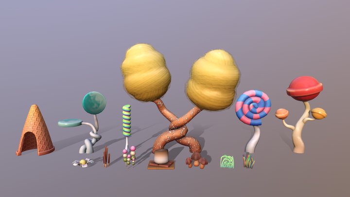 Candy Props 3D Model