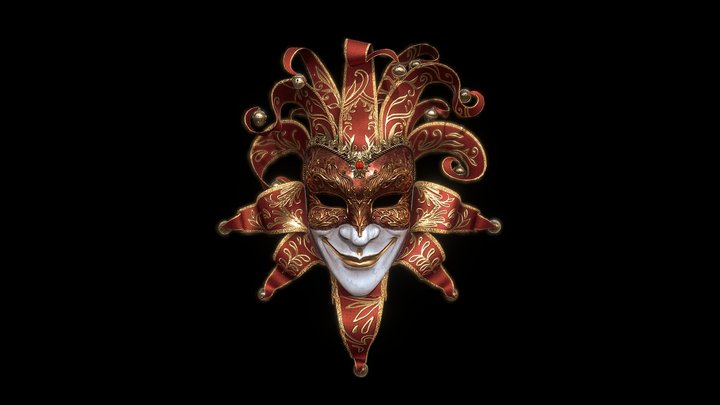 Venice Jester Mask 3D Model
