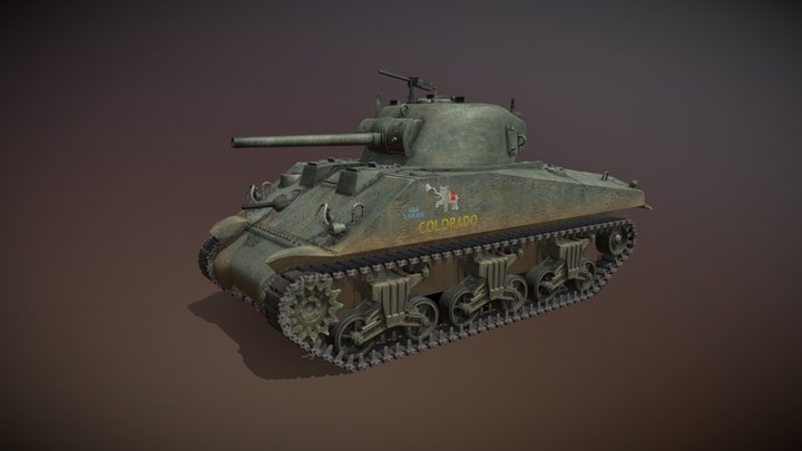 M4A2 Sherman - Colorado 3D Model