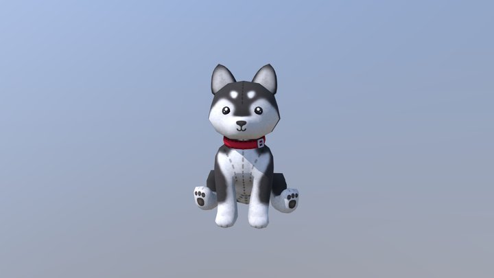 Husky Plush 3D Model