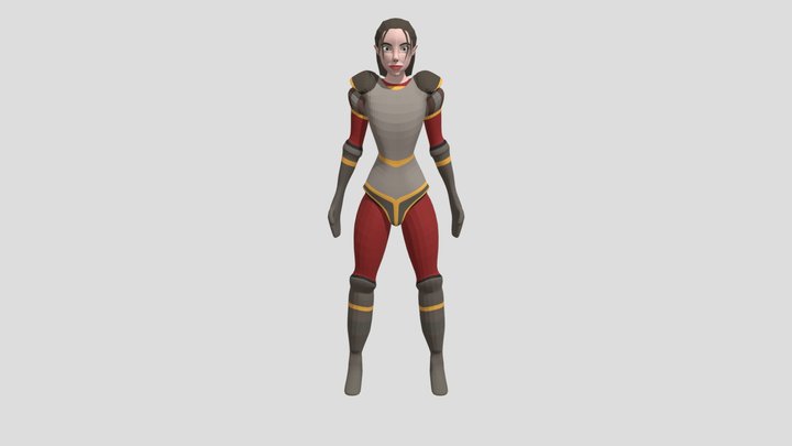 FemaleKnight 3D Model