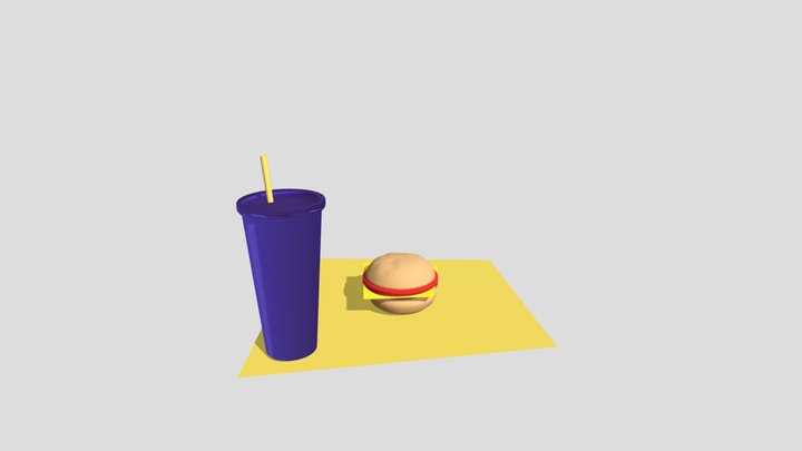 Fast Food Meal 3D Model