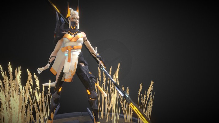 Kitsune Guardian 3D Model
