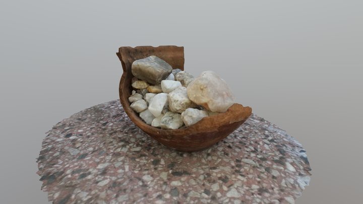 Broken Stone Pot 3D Model
