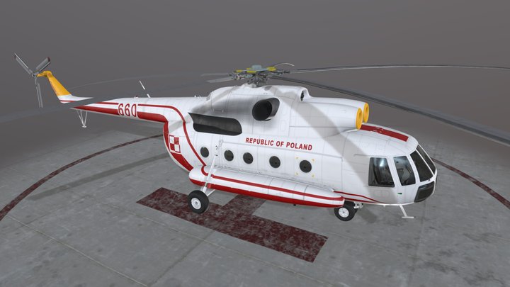 Mi-8T Poland Air Force Static 3D Model