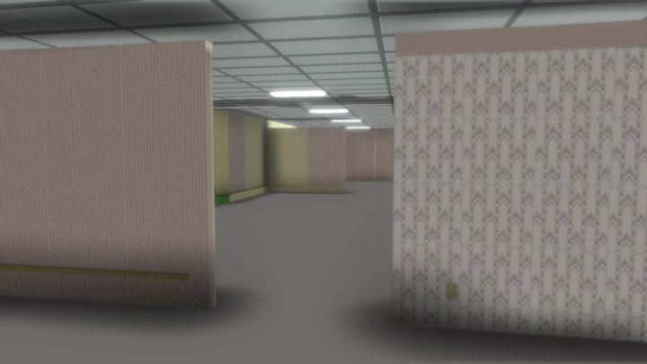 Backrooms original image hobby town 3D Model