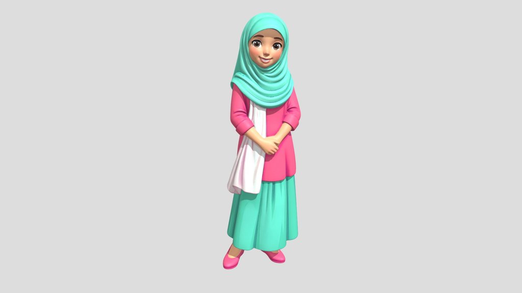 Teal Hijab Girl