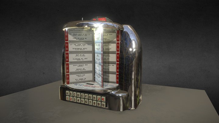 Jukebox Seeburg Wallbox Wall-O-Matic 1950s 3D Model