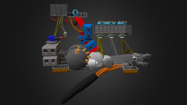 brazo robot fabrica 3D Model