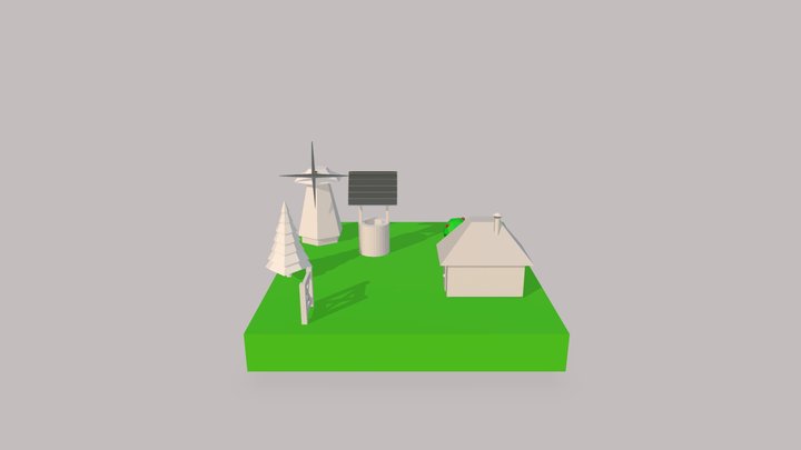 Village Environment 3D Model