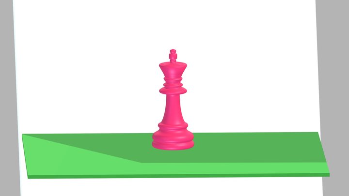 Realstic Chess Set Low Poly Game Assist 3D Model