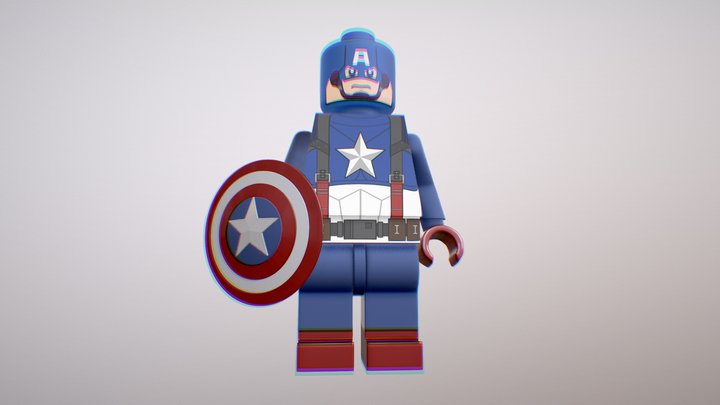 Captain America - LEGO 3D Model