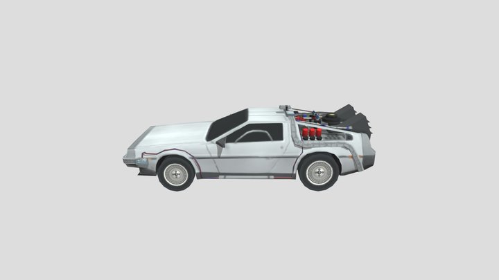 Back to the Future DeLorean Time Machine 3D Model