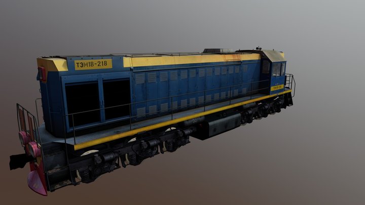 TEM18 locomotive (textured) 3D Model