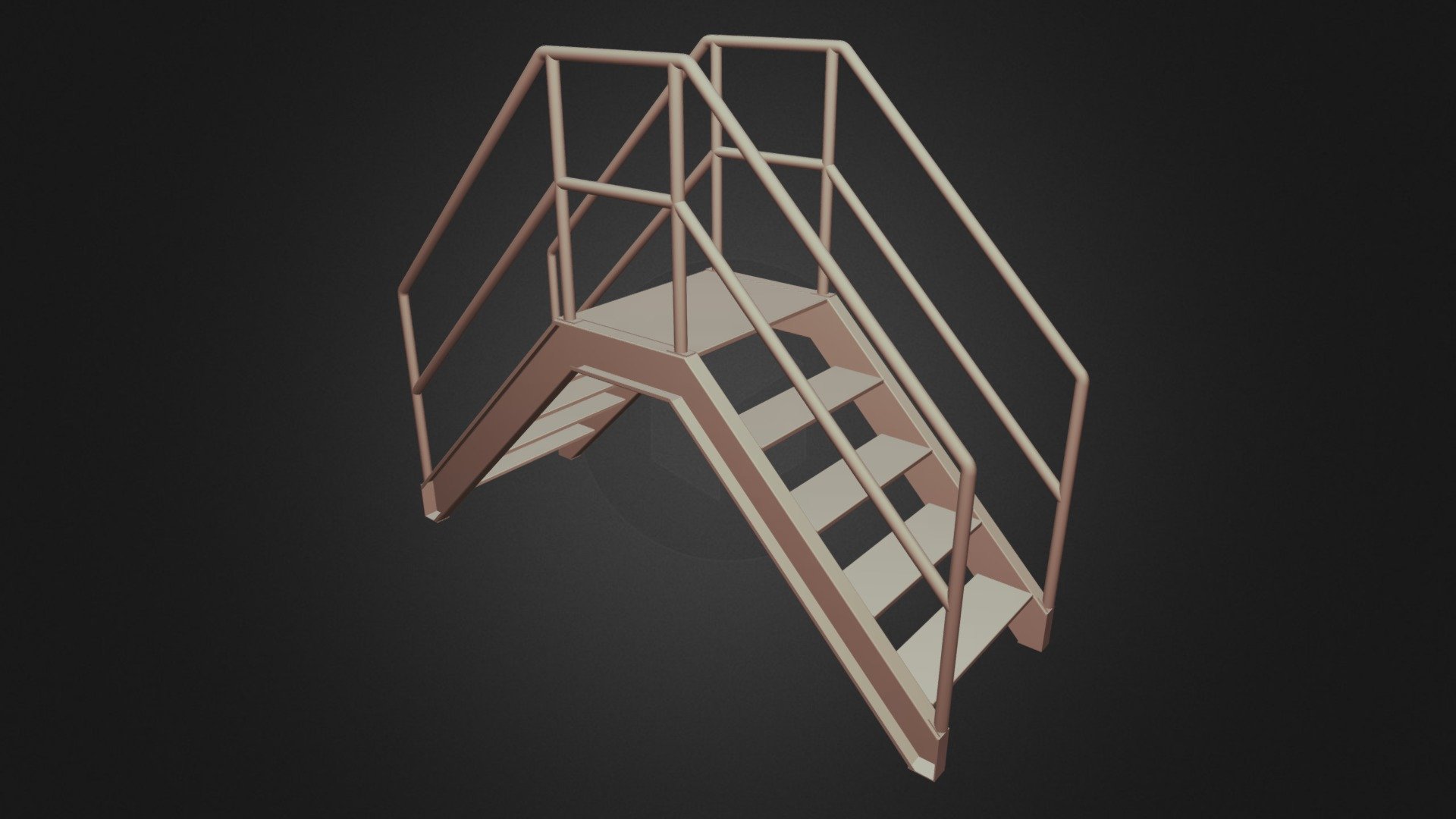 Industrial Steel Crossover Stair - Buy Royalty Free 3D model by MR ...