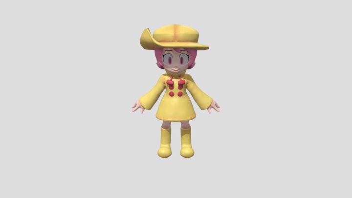 Salsa Dancing Umbrella: Game Character Final 3D Model
