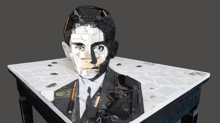 Franz Kafka – 3D Model, Anamorphosis 3D Model