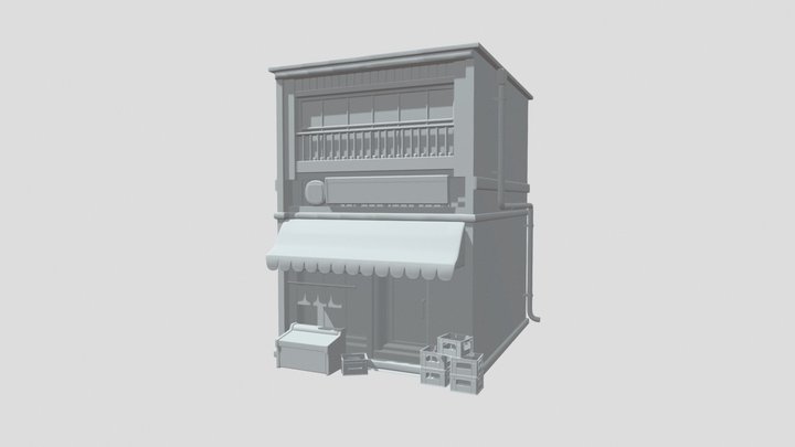 Japanese Shop Front 3D Model