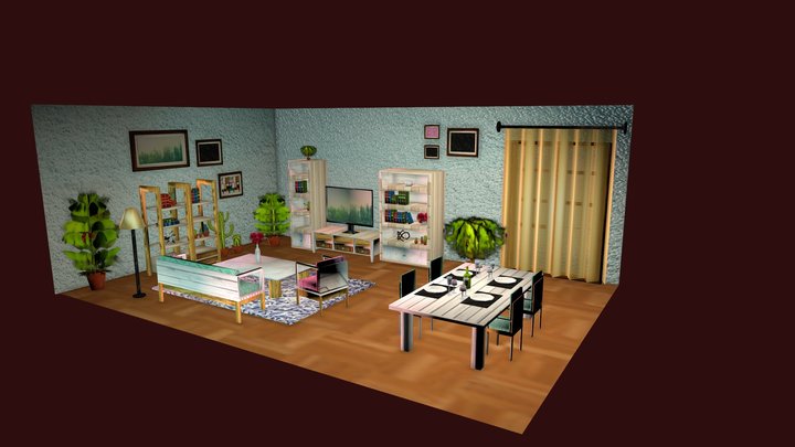 Dinning room in 3d 3D Model