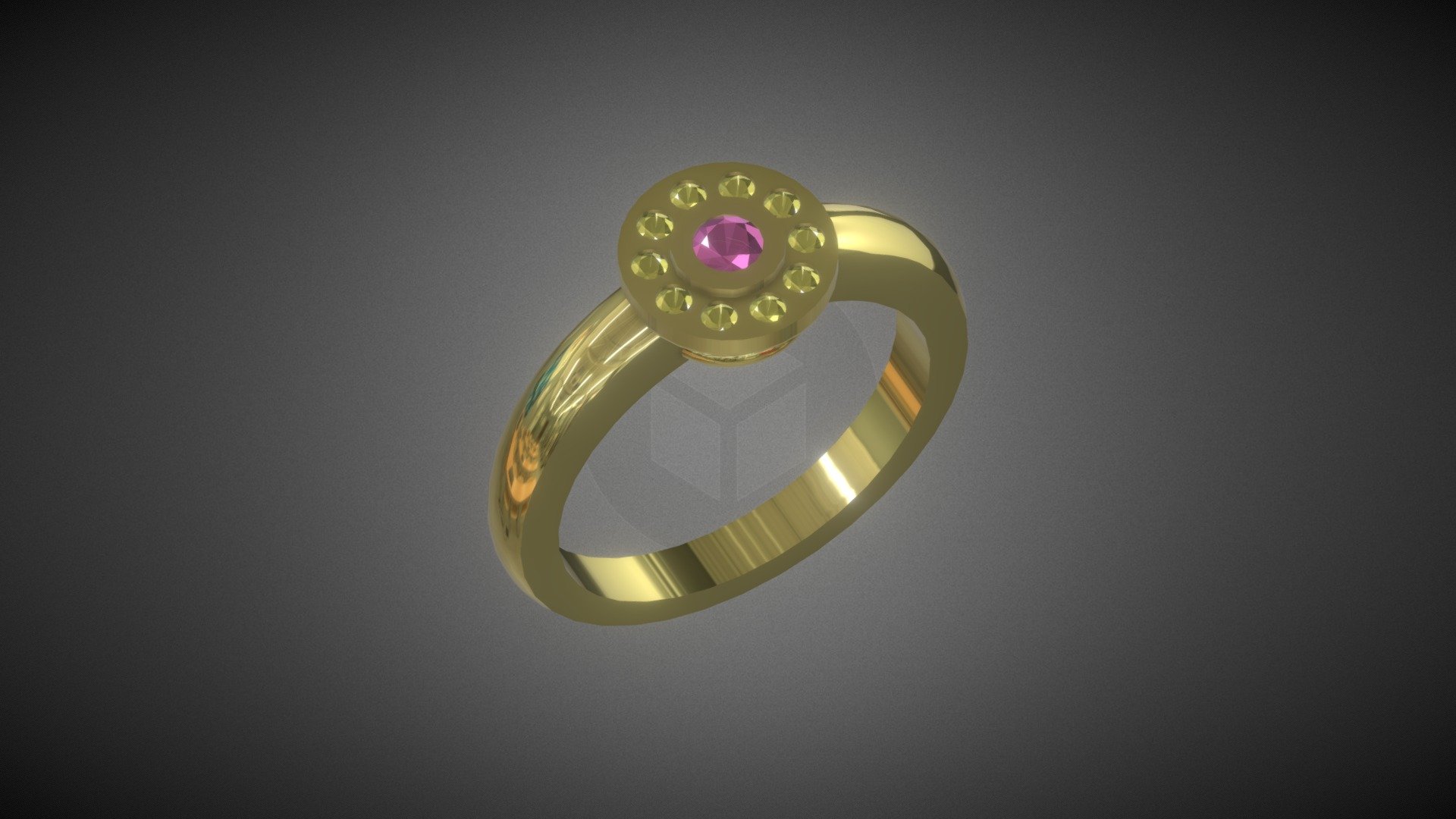 191028 - Bague Or Jaune Et Saphir