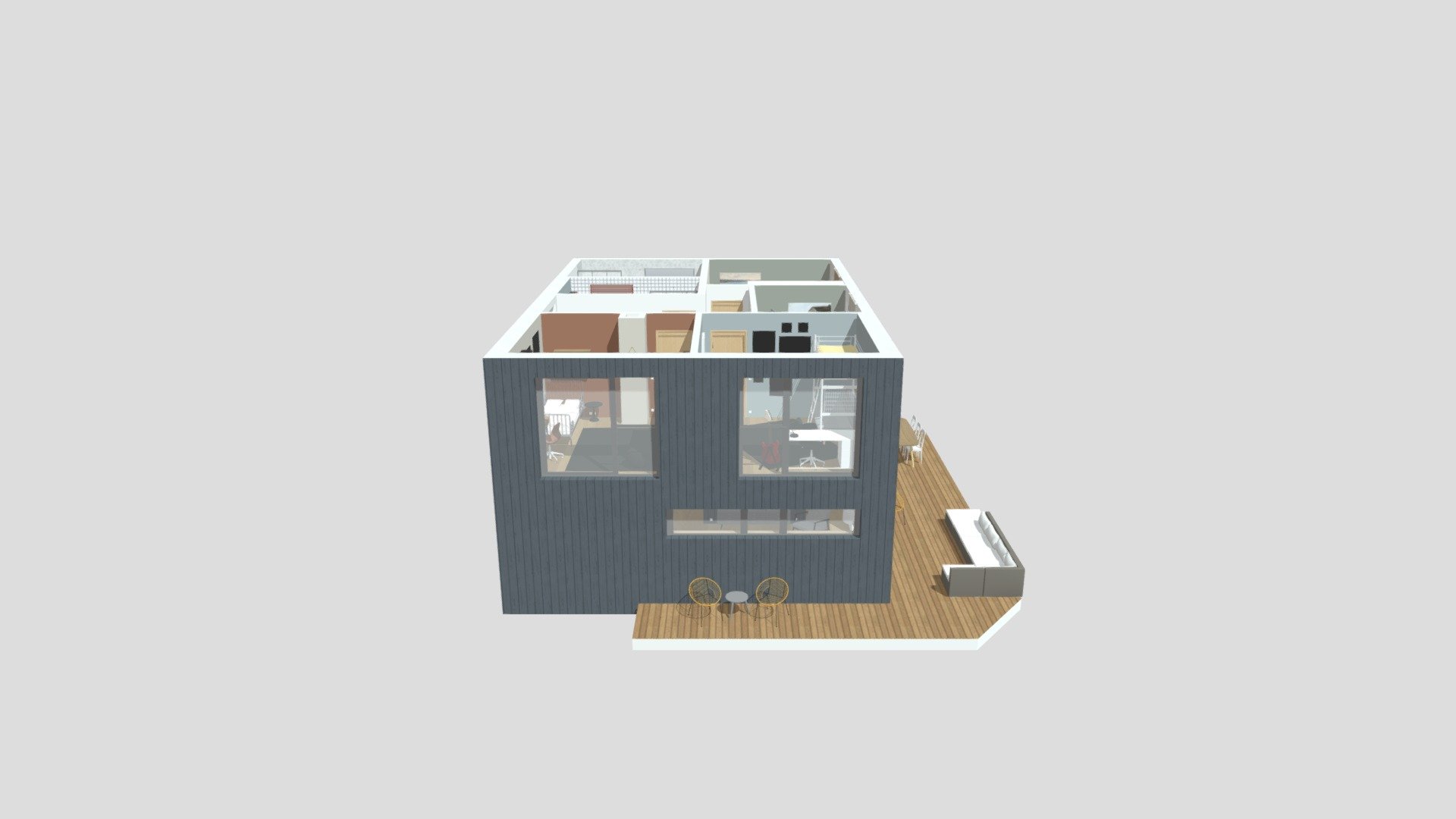 black eco family house
