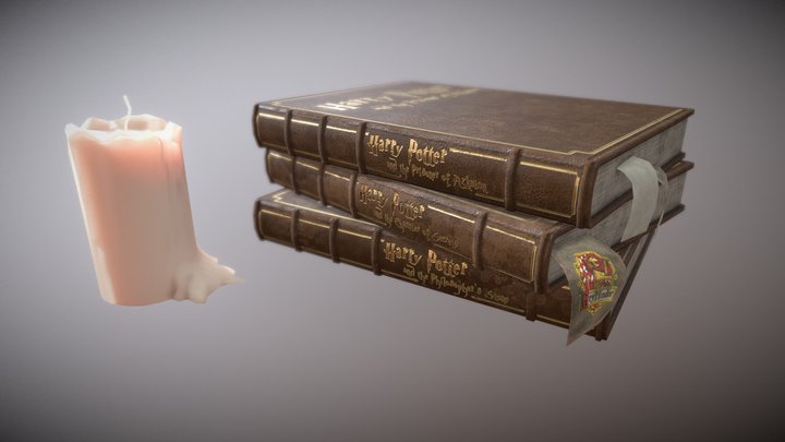 Harry Potter books 3D Model