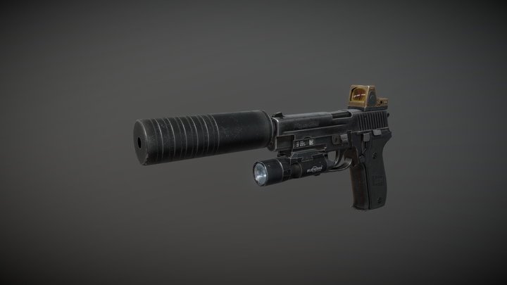 P226 Pistol 3D Model
