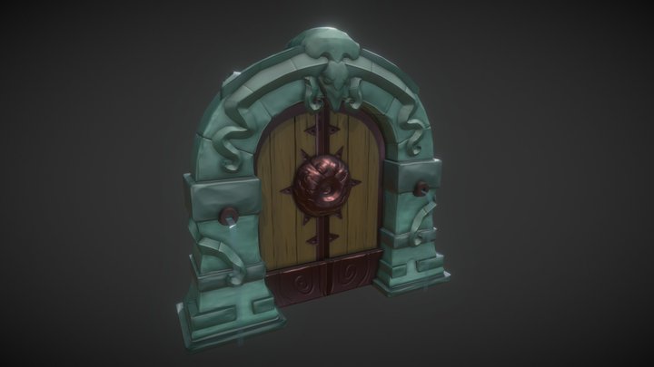 Dungeon Door Model 3D Model