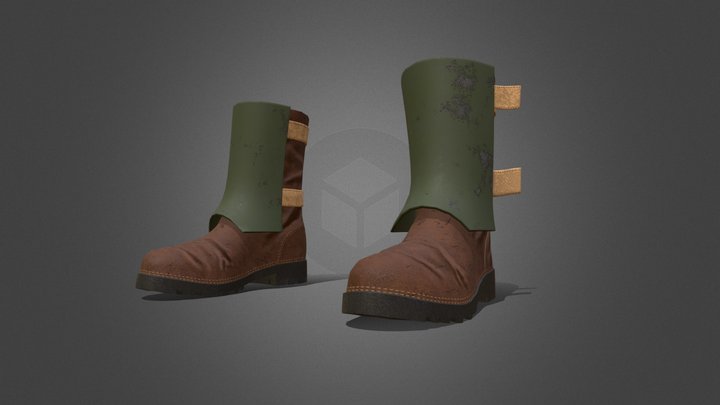 WH40k - Cadian trench boots 3D Model