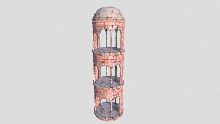 Low Poly Tower 3D Model