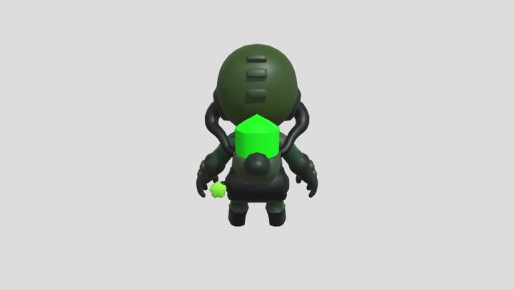 зелёный поджигатель 3D Model