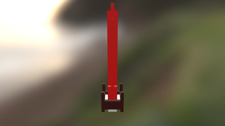 Red Laser Sword 3D Model