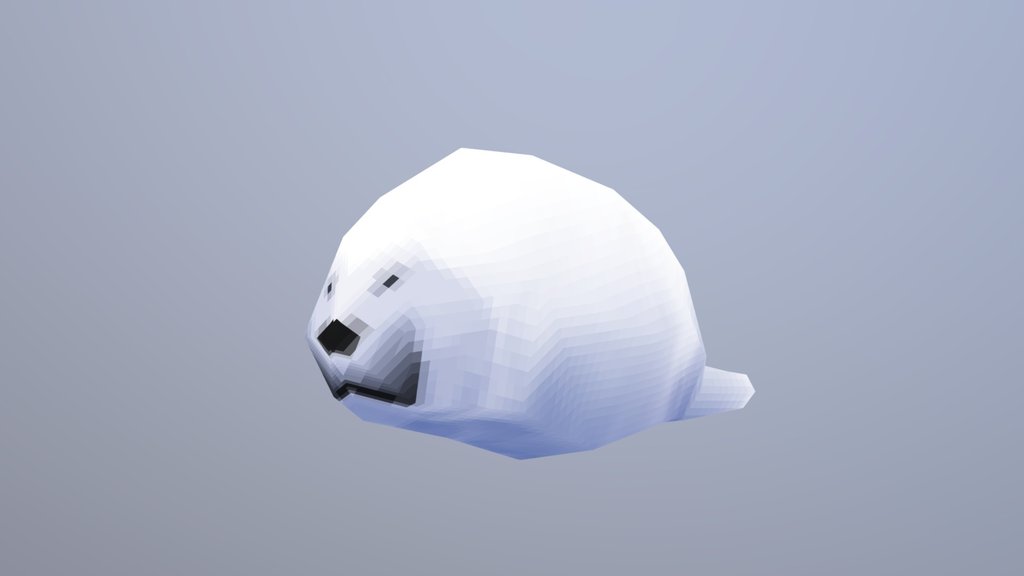 Low poly silly seal