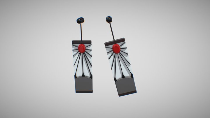 Demon Slayer earrings 3D Model