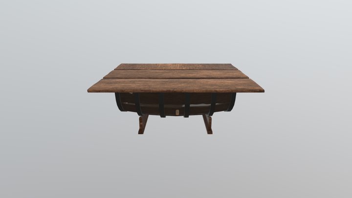 a table from wood 3D Model