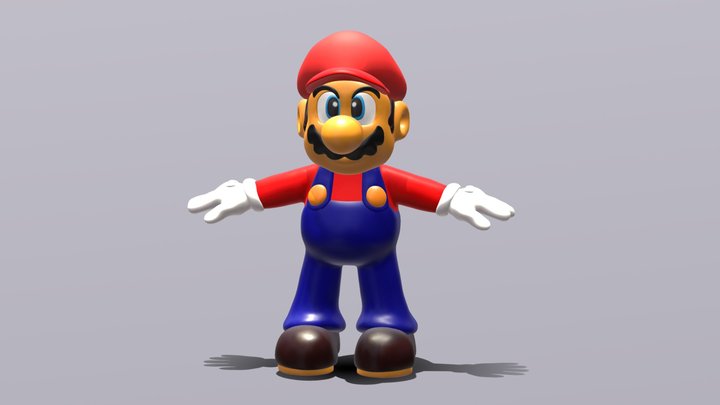 96 N64 Render Mario v62 3D Model