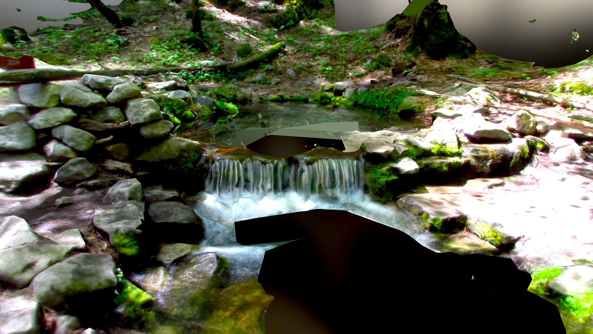 3D model Fern Spring, Yosemite - This is a 3D model of the Fern Spring, Yosemite. The 3D model is about a small stream of water.