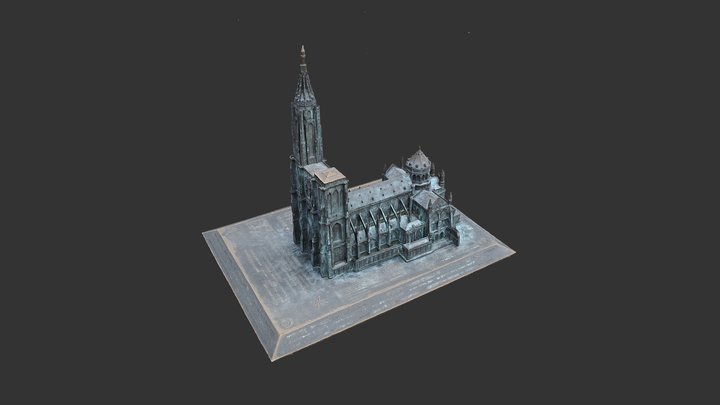 Maquette 3D en bronze - Cathédrale de Strasbourg 3D Model
