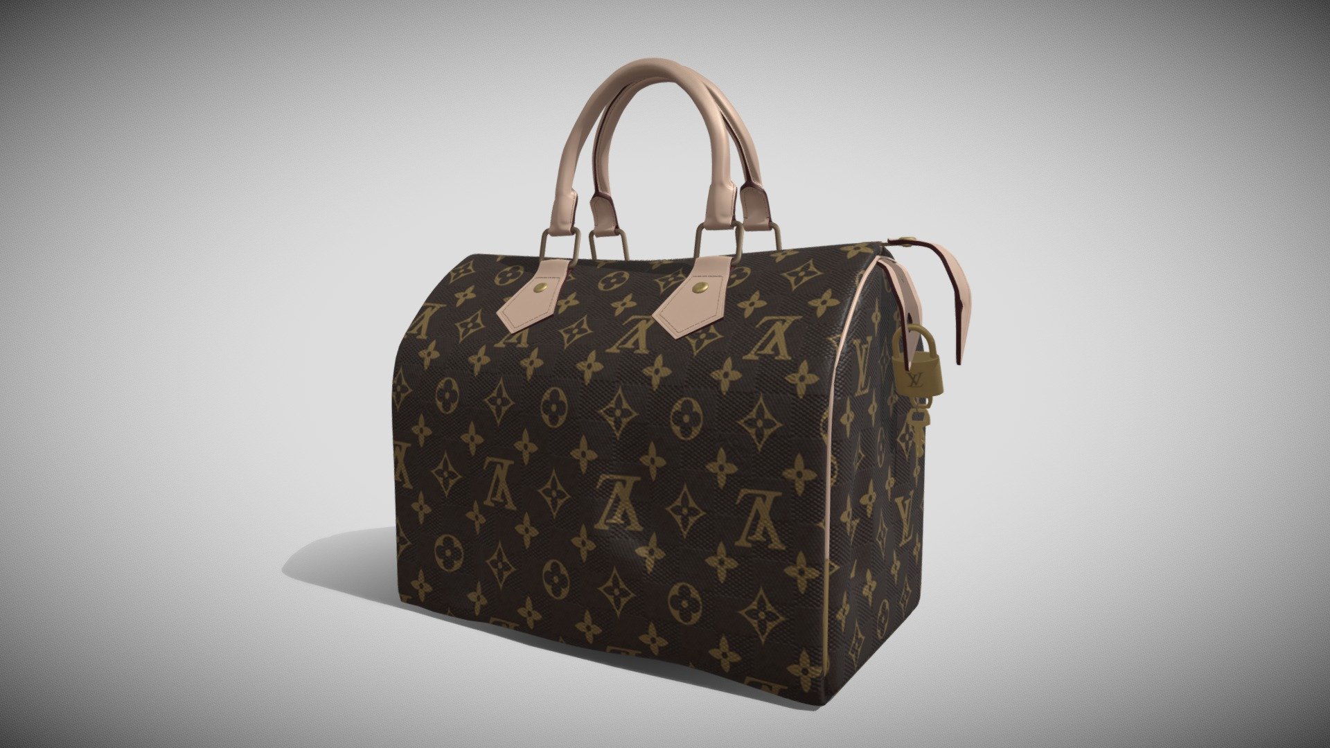 Louis Vuitton Speedy Bag Checker 3D model